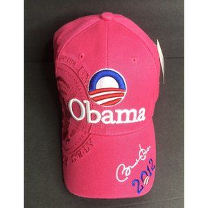 Obama Biden 2012 Campaign Four More Years Baseball Cap Embroidered Pink NEW